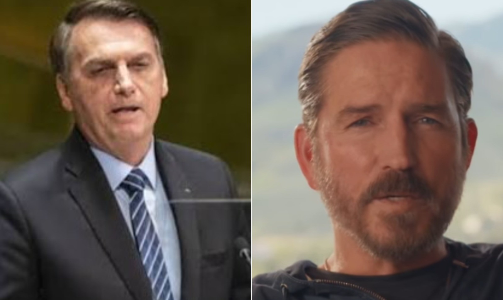 Jim Caviezel vive Jair Bolsonaro — Foto: Divulgação