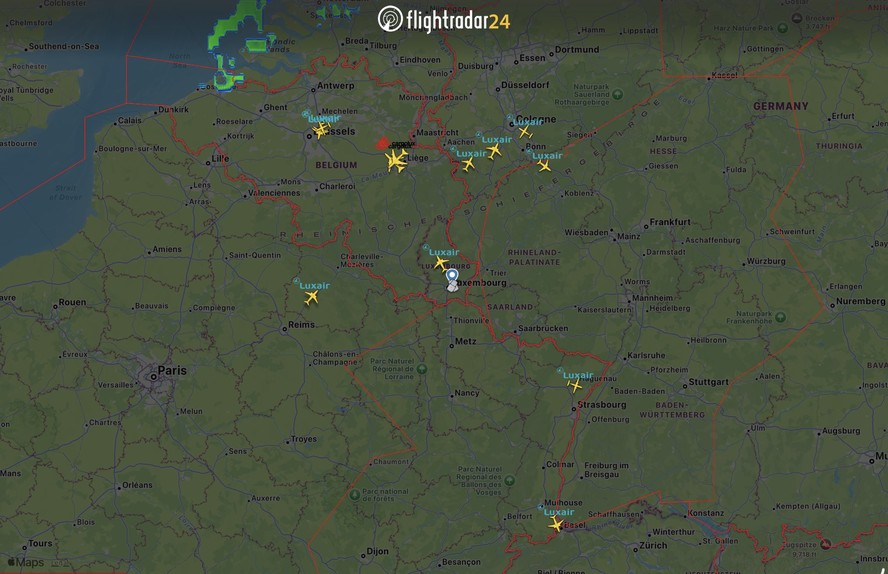 Tráfego aéreo é interrompido no aeroporto de Luxemburgo após a detecção de drones não autorizados