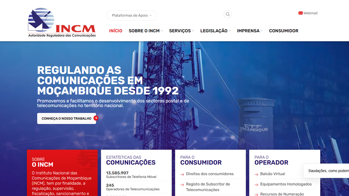 Comunicado: INCM desenvolve sistema para maior transparência nas tarifas e pacotes de dados