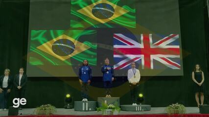 Flávia Saraiva e Rebeca Andrade fazem dobradinha brasileira na trave na Copa do Mundo