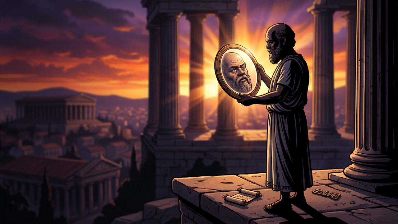 “A vida não examinada não vale a pena ser vivida”: Sócrates disse isso diante do tribunal — e o contexto muda a frase