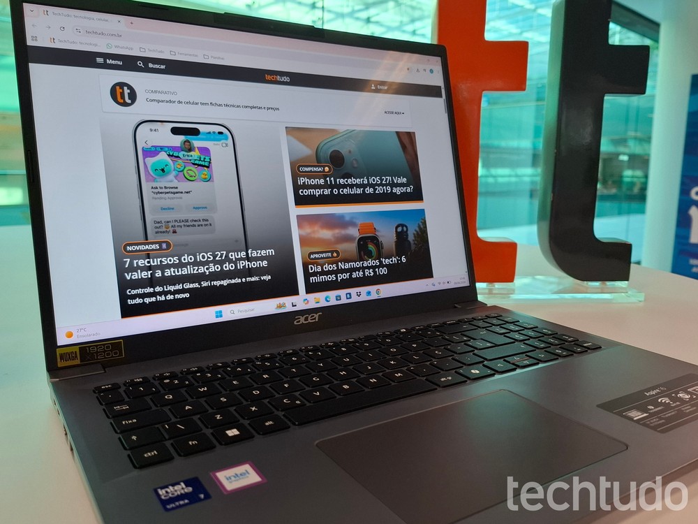 Acer Aspire 16 - TechTudo — Foto: Rafaella Lobão/TechTudo
