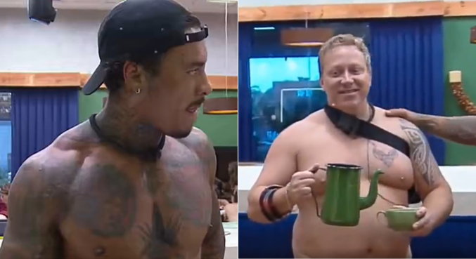 Tá em casa? Murilo Dias puxa a orelha de Serginho Hondjakoff por cueca apertada