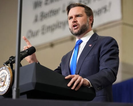 JD Vance speaks during an event at Webco Manufacturing in Olathe, Kansas last week