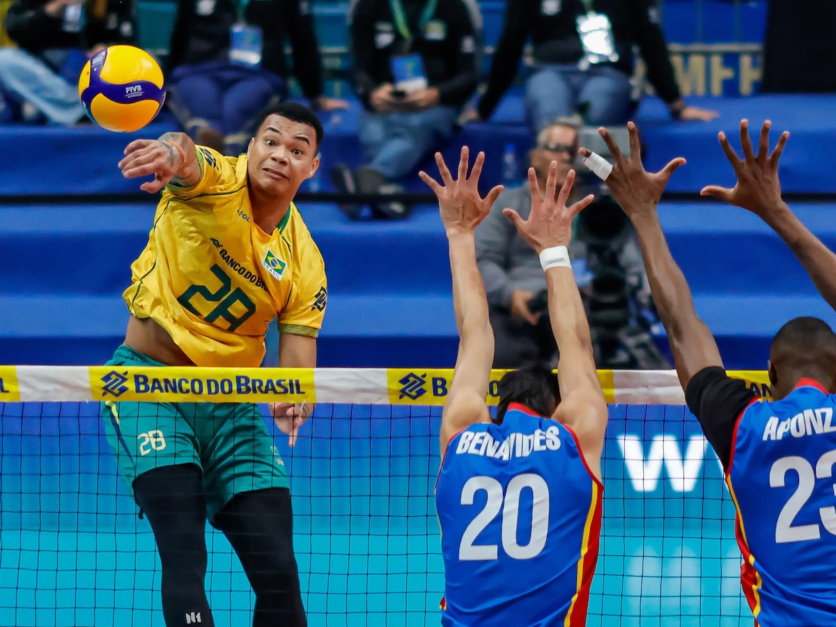 Brasil bate Colômbia e soma terceira vitória consecutiva no Sul-Americano Masculino de Vôlei