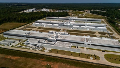 aerial view of datacenter