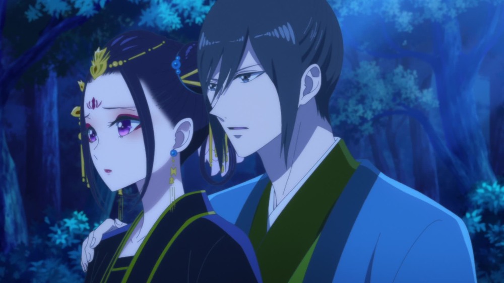 Shouxue é escolhida para solucionar problemas sobrenaturais — Foto: Reprodução/Crunchyroll