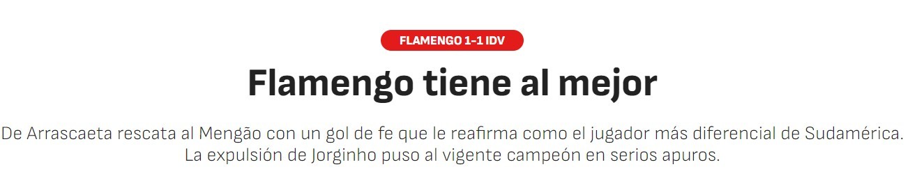 Arrascaeta é exaltado por jornal espanhol após classificação: “Flamengo tem o melhor”