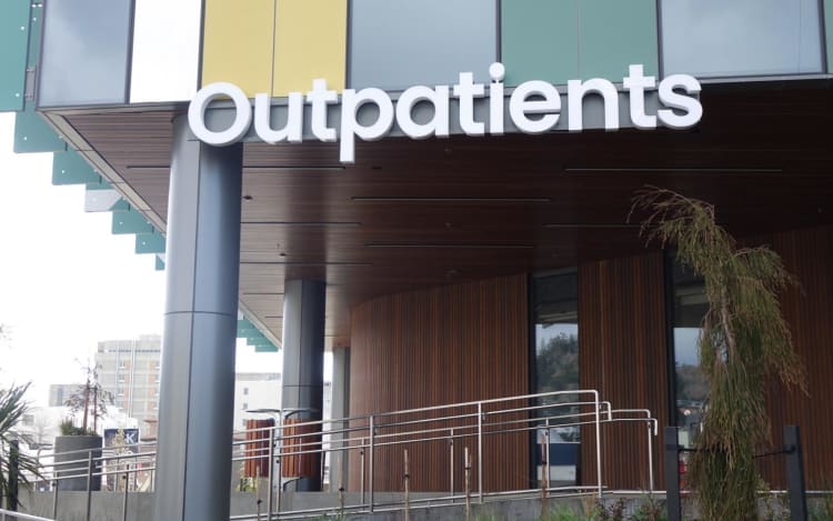 The new Dunedin Hospital outpatient building.