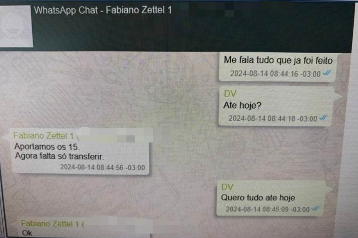 Celular de Vorcaro mostra cobrança por aporte ao Tayayá: "Onde tá a grana?"