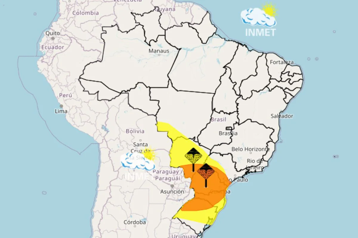 Ciclone se forma no Rio Grande do Sul com alerta de ventos de até 100 km/h