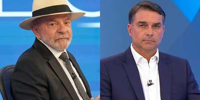 Pesquisa Atlas/Bloomberg: Lula tem 44,1% das intenções de voto no 1º turno, Flávio Bolsonaro, 41,7% Foto: Reproduções