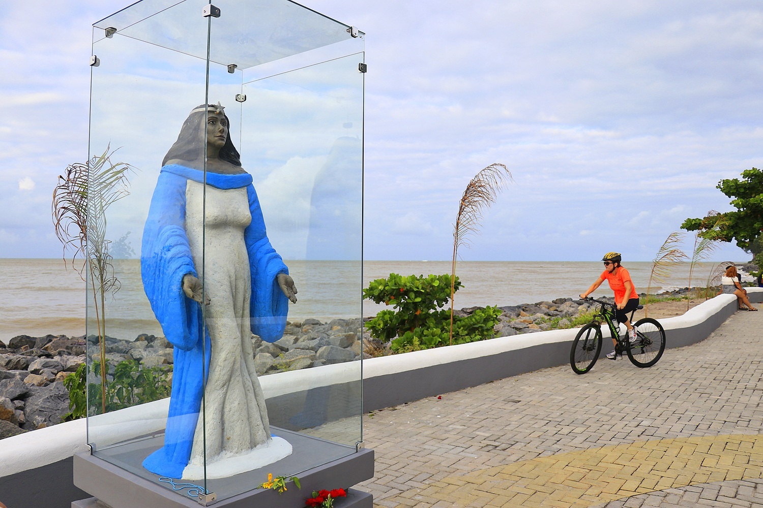 MPPB acompanha investigação sobre vandalismo na estátua de Iemanjá, em João Pessoa