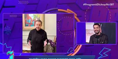 João Silva recebe homenagem de seu pai, Faustão, na véspera do Dia dos Pais em seu programa no SBT Foto: Reprodução de 'Programa do João' (2026)/SBT / Estadão