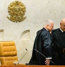 Os ministros Edson Fachin e Alexandre de Moraes no plenário do Supremo Tribunal Federal. Foto: Wilton Junior/Estadão / Estadão