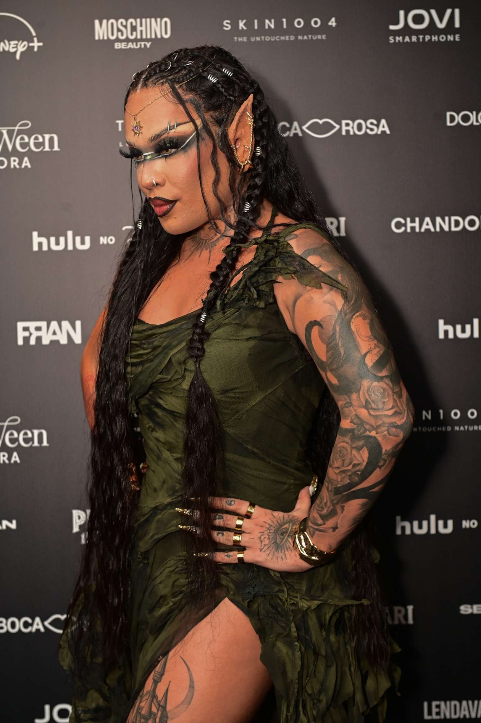 Gloria Groove no evento de lan&ccedil;amento do Halloween da Sephora